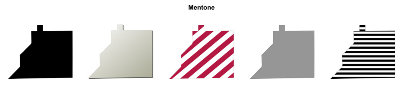 Mentone (Alabama) blank outline map