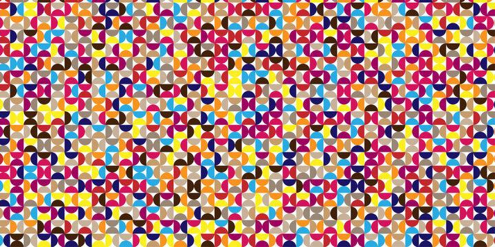 seamless pattern with colorful stripes circles fabric textile cloth line design background. vector candy flower design.