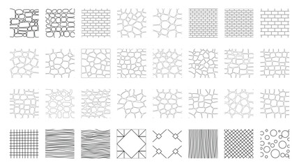 Landscape Architecture CAD Hatch Pattern Bundle with Stone, Grass, Tile and Abstract Texture Elements © archsymbols