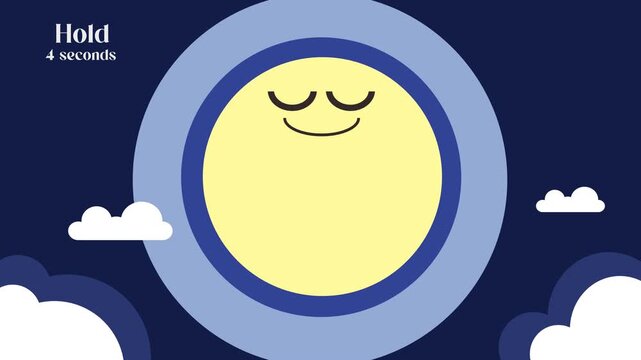 Mindfulness Breathing Animation - 4 Second Guided Breathing for Relaxation and Mindfulness