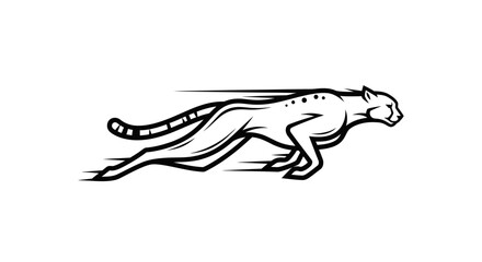Running cheetah in motion fast animal. © pipitsgpanjang