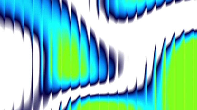 Transparent blue and green glass gradient flow on white background showcasing elegant fluid animation and futuristic abstract digital design. 4K Video