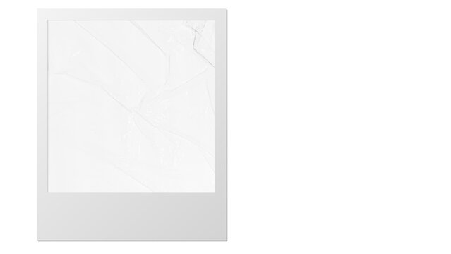 Vintage photo frame card with film texture, dust and scratches, isolated transparent PNG.