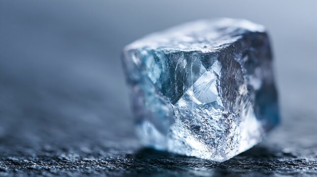 Single Salt Crystal with Faceted Edges
