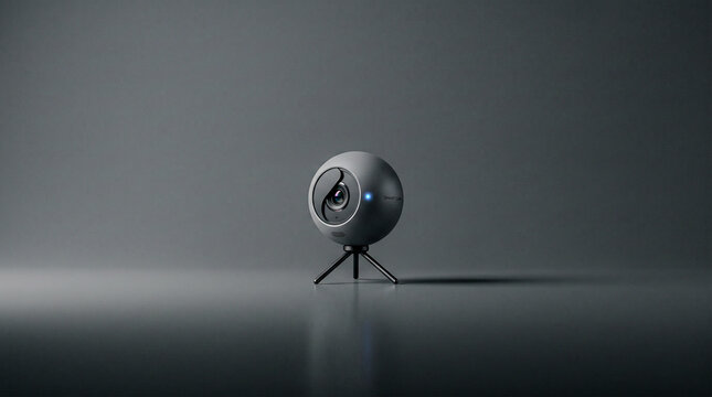 Smart web camera with spherical body and privacy shutter
