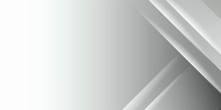 Abstract white and light gray background with dynamic layered diagonal lines on the right corner. Modern elegant minimalist premium banner vector illustration.