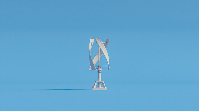 Wind-resistant vertical turbine in matte white minimalist design
