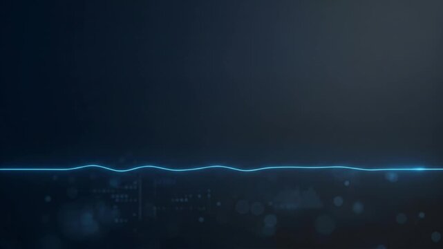 Pulse Line Digital Data Wave on Dark Background