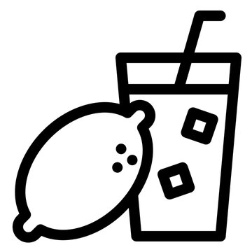 Cold Lemonade Drink Summer Beverage Icon