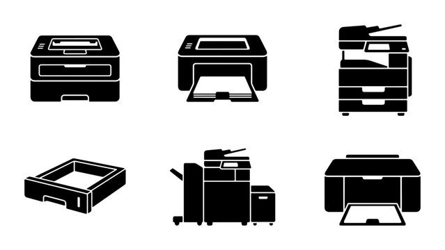 Office Printing Equipment Icons