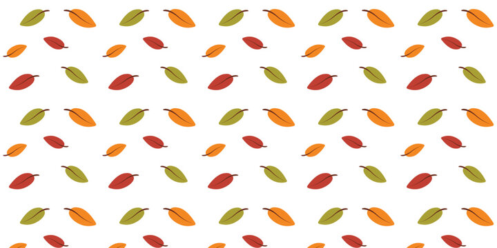 Autumn leaves seamless pattern with colorful fall foliage. holiday leaf repeating pattern