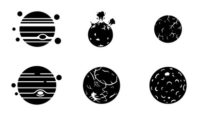 Cosmic Planets Icons Set © Ruma