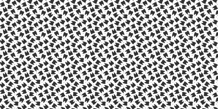 Black tooth seamless pattern for medical industry backgrounds. teeth repeating pattern