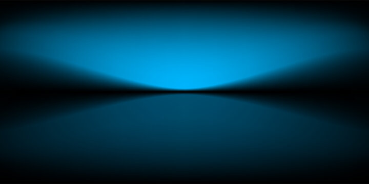 Abstract gradient podium background. blue empty 3d studio backdrop. Clean scene for product presentation mockup template. Vector illustration.
