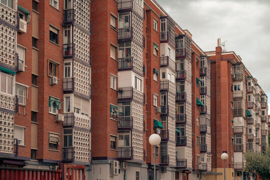 Fachada de edificios residenciales de Madrid