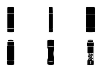 Obraz premium Black Deodorant Stick Icons