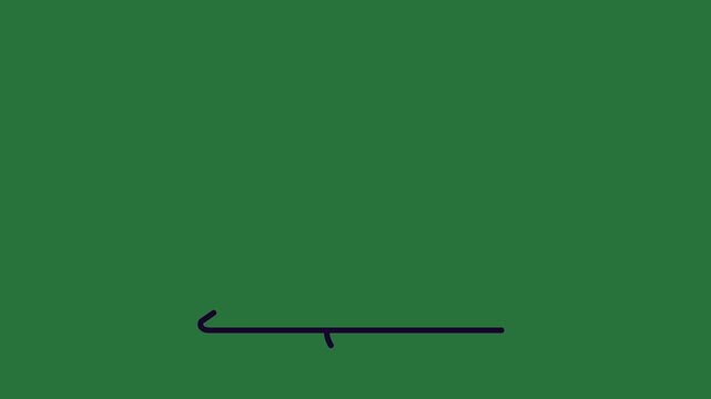 A green background with white border and screen line going through it drawing of dress on black green screen  depth figure elements movement colorful layers