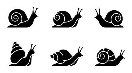 Snail Icons Set © Saiful
