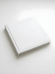 Fototapeta premium Blank white book isolated on white surface for design or mockups