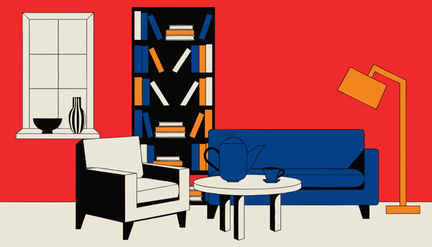 modern living room with a chair