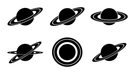 Saturn Planet Icons Set © Mitu