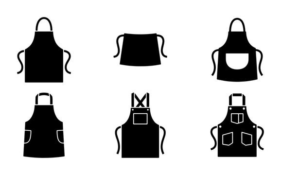 Various Black Apron Styles Collection