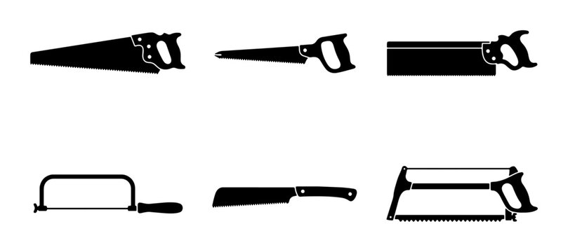 Collection of Hand Saw Silhouettes