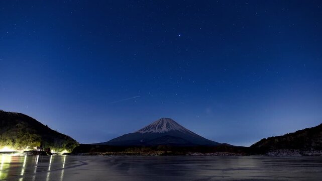 かやぶきの里　星空