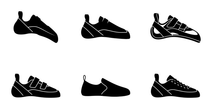 Rock Climbing Shoes Silhouettes Collection