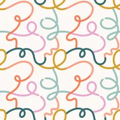 Multicolored lines DIY craft hobby background. Hand drawn seamless vector pattern. Simple striped texture for kids children design, rainbow wallpaper, nursery textile. © milatoo