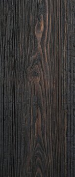 Generative AI, Burnt Charred Wood Plank Grain Texture Background