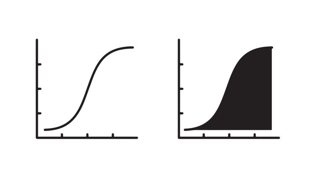 Sigmoid Curve Graphs Illustrating Growth Patterns For Data Analysis Concepts