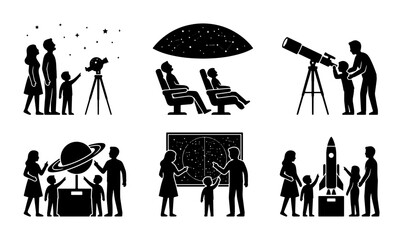 Family Exploring Space Science and Astronomy © Purnima