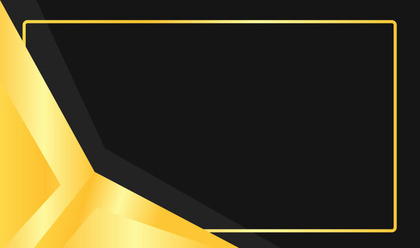 Abstract geometric black and gold background, perfect for luxury branding, modern designs, wallpapers, packaging, and presentation slides. Ideal for elegant projects.