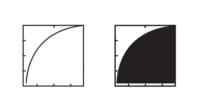 Two Quadrant Charts With Curved Lines For Business Data Visualization Concepts