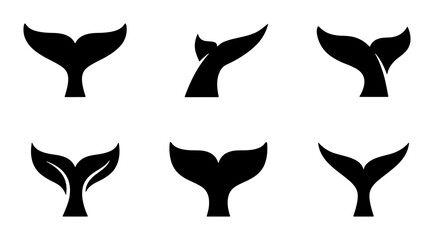 Whale Tail Icons Set © Purnima