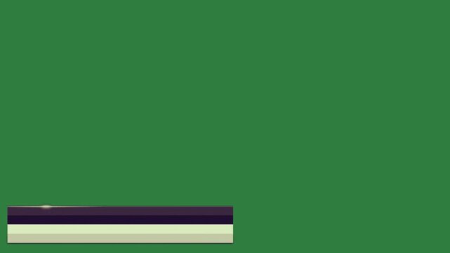Circle on it dots an arrow pointing to the left black stripe border  cartoonish elements scene backgrounds composition