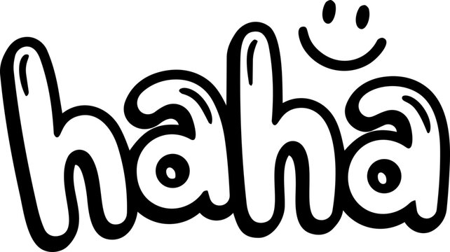 Haha Speech Bubble Graphic Design Element