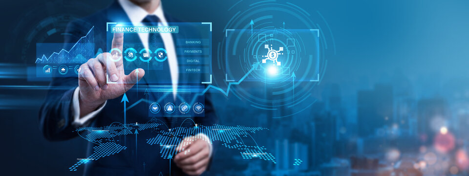 FinTech Developer Using Digital Screen with Finance Technology and networking decentralized banking api data. Optimizing secure payment gateway channels, deploying algorithmic transaction tools