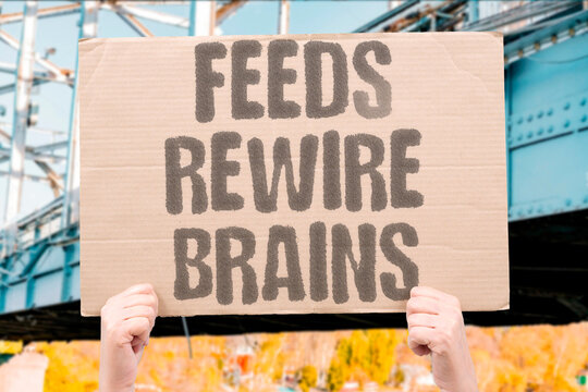 "Feeds Rewire Brains" Algorithms reshape attention and opinion silently. ALGORITHMS. MANIPULATION. ATTENTION. OPINION. DIGITAL.
