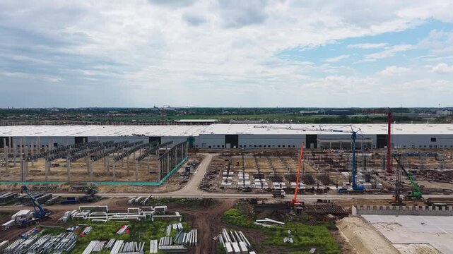 Byd car factory construction site in szeged hungary