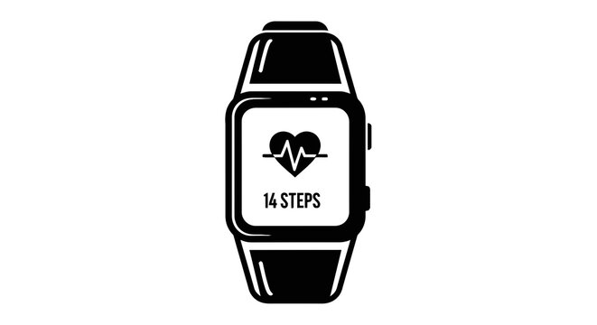 Smartwatch with step counter display.