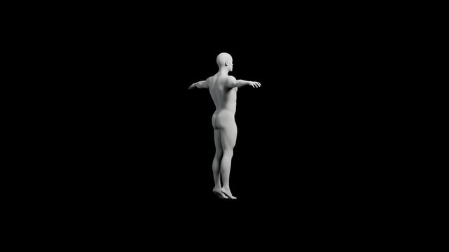 Mannequin T-pose front view