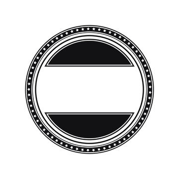Blank Circular Rubber Stamp Template for Custom Brand Identity Label Certification and Official Document Authentication Design