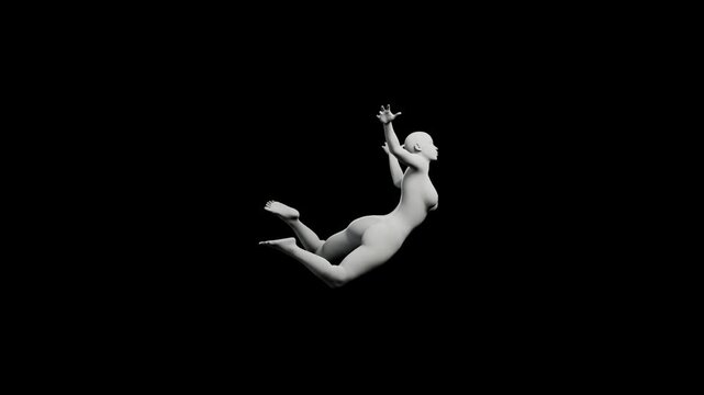 360 Turntable Rotation of Reaching Figure Model