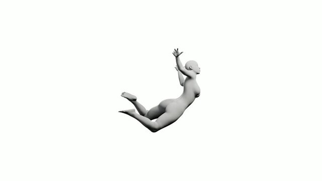 360 Turntable Rotation of Reaching Figure Model