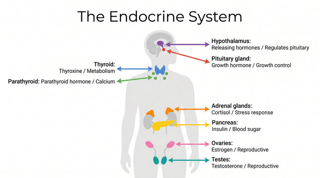 The endocrine system diagram