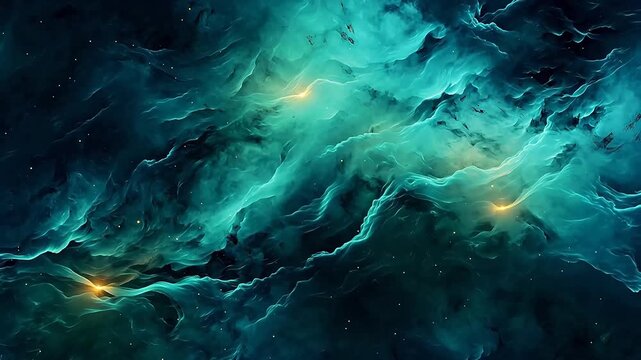 Digital green  starry night sky abstract background