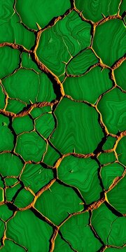 Emerald tessellations interlock on polished malachite, its organic curves magnified to abstract perfection,  pattern,  malachite