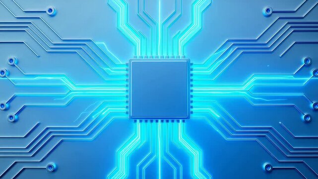 Circuit board with central chip